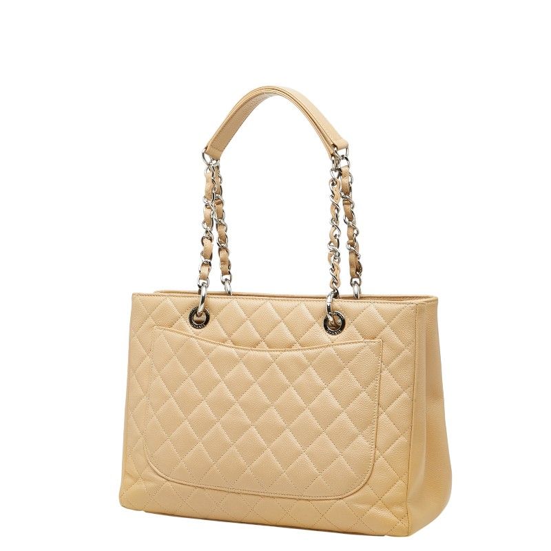 Chanel Coco Mark Matelasse Gst Tote Chain Shoulder Bag Tote Bag A50995 Beige