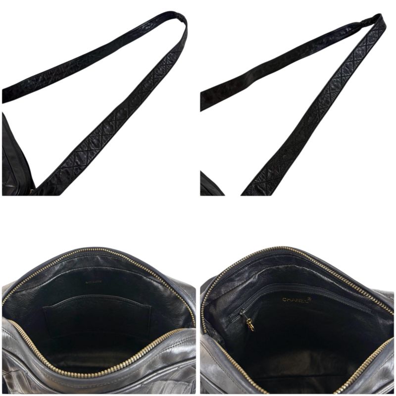 Chanel Matelasse Shoulder Bag with Tassel Charm Coco Mark Matelasse Black