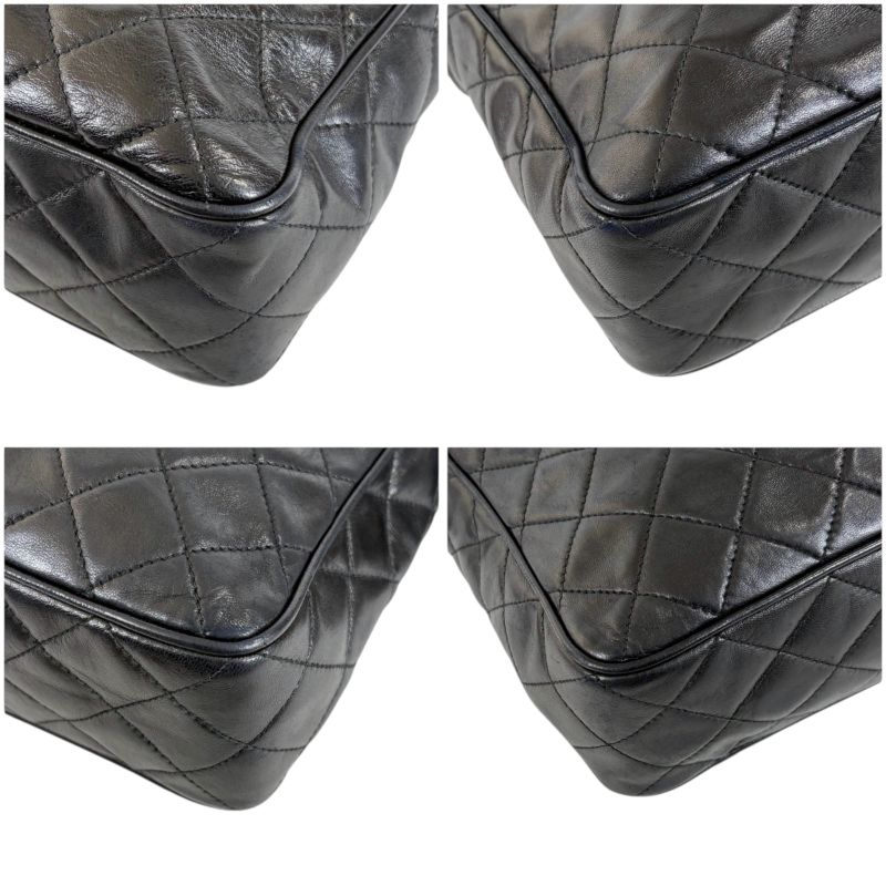 Chanel Matelasse Shoulder Bag with Tassel Charm Coco Mark Matelasse Black