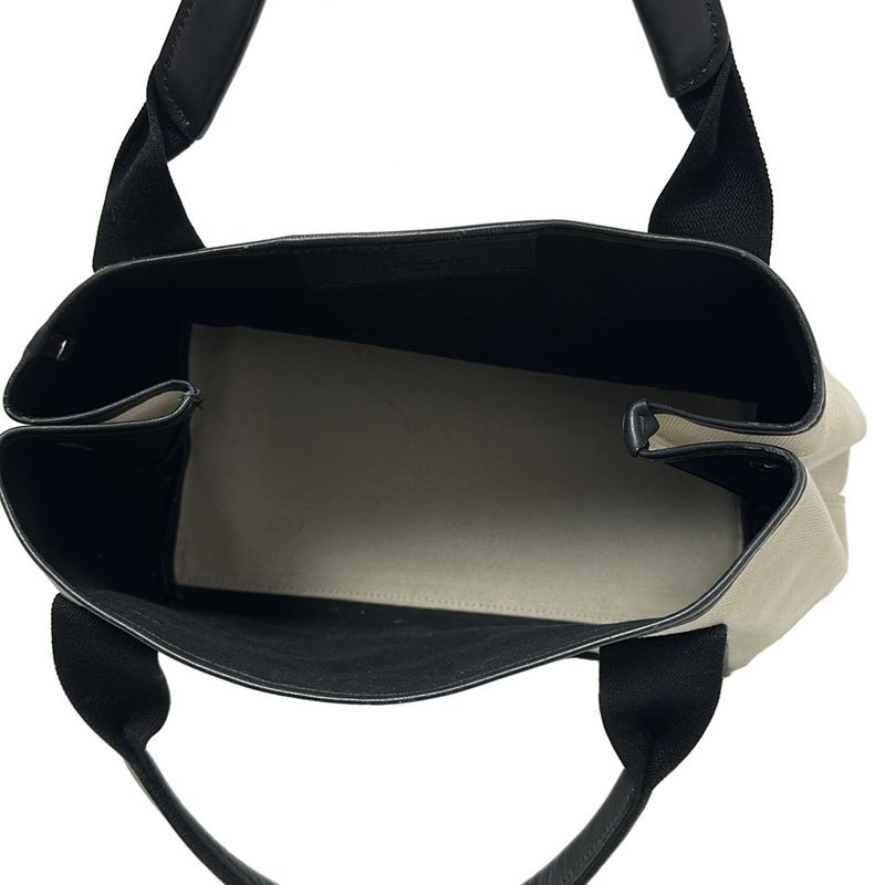 Balenciaga Tote Bag Navy Cabas S 339933 Ivory and Black Leather