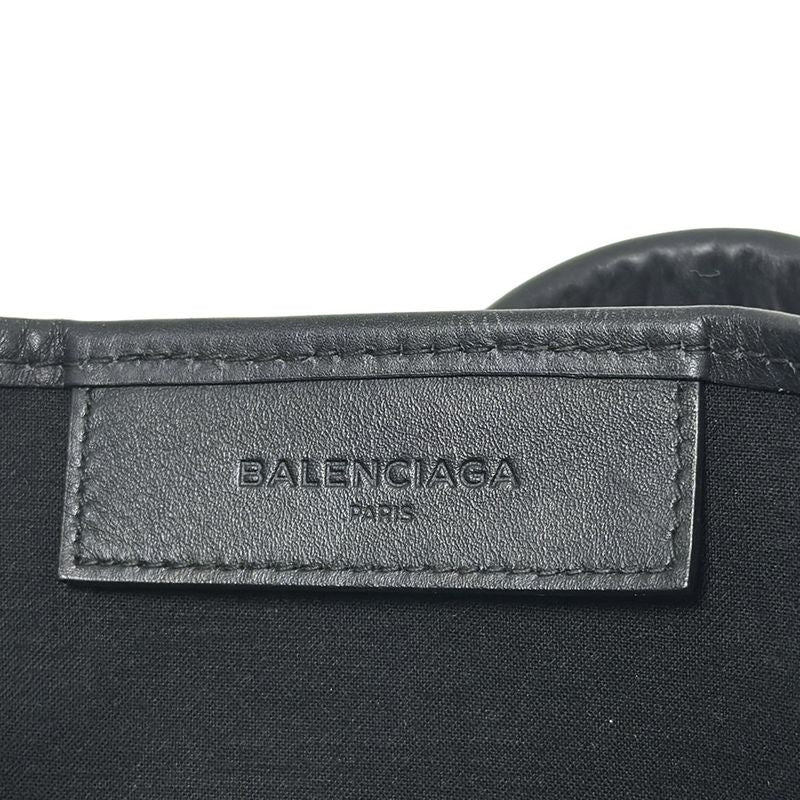 Balenciaga Tote Bag Navy Cabas S 339933 Ivory and Black Leather