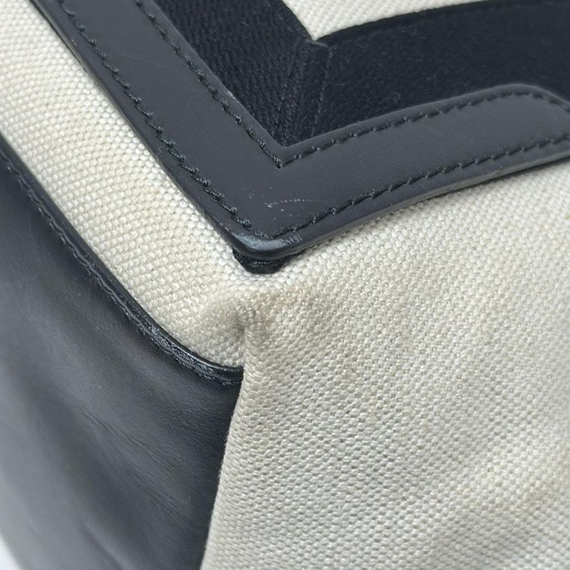 Balenciaga Tote Bag Navy Cabas S 339933 Ivory and Black Leather