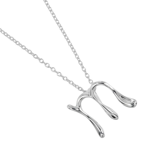 Tiffany & Co Letter M Initial M Silver 925 Ladies 2.1g Necklace