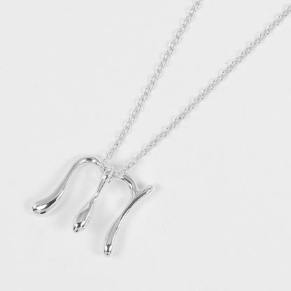 Tiffany & Co Letter M Initial M Silver 925 Ladies 2.1g Necklace