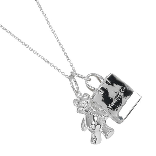 Tiffany & Co Teddy Bear Shopping Bag Silver 925 Ladies 8.87g Necklace