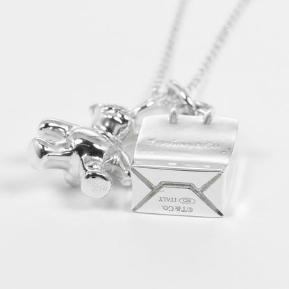 Tiffany & Co Teddy Bear Shopping Bag Silver 925 Ladies 8.87g Necklace