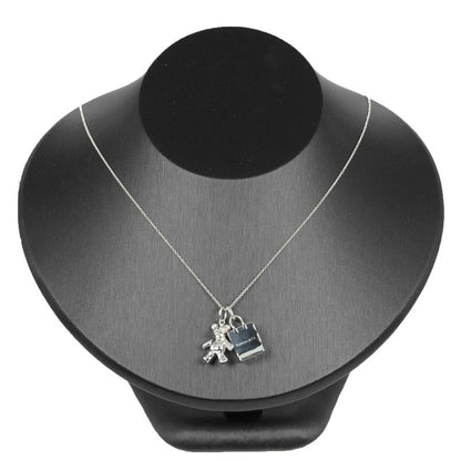 Tiffany & Co Teddy Bear Shopping Bag Silver 925 Ladies 8.87g Necklace