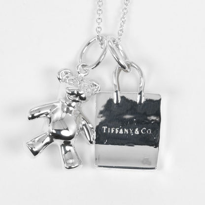 Tiffany & Co Teddy Bear Shopping Bag Silver 925 Ladies 8.87g Necklace