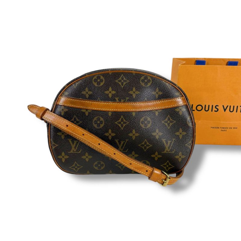 Louis Vuitton Shoulder Bag Blois Monogram Leather Brown Pochette M51221