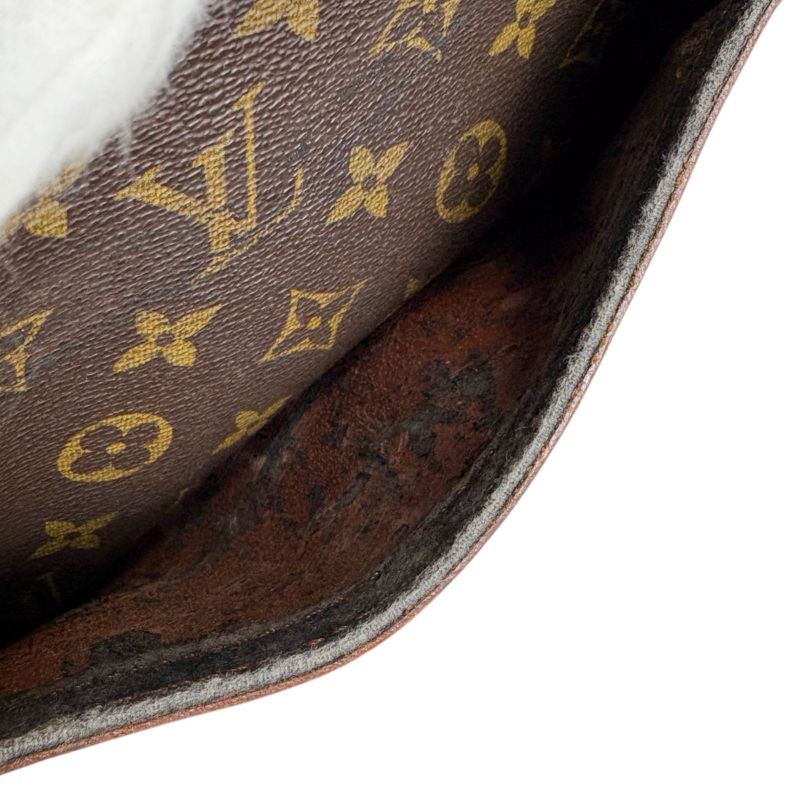 Louis Vuitton Shoulder Bag Blois Monogram Leather Brown Pochette M51221