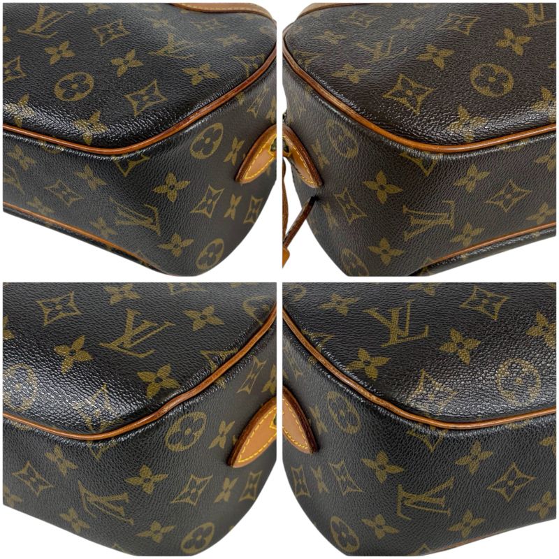 Louis Vuitton Shoulder Bag Blois Monogram Leather Brown Pochette M51221