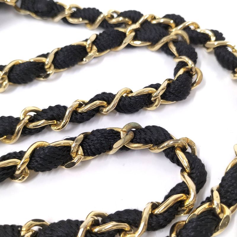Chanel Mini Matelasse Chain Shoulder Bag Satin Black