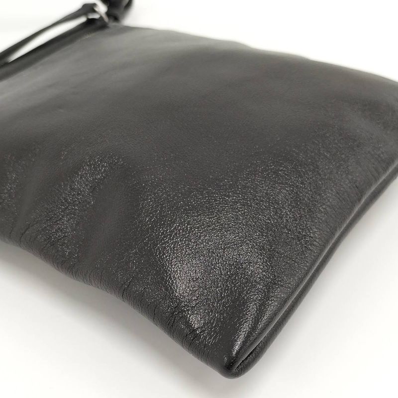 Saint Laurent Paris Shoulder Bag Leather Black 581697