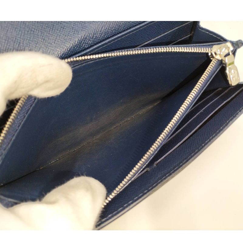 Louis Vuitton Long Foldable Wallet Portefeuille Sarah Epi in Indigo Blue M61726