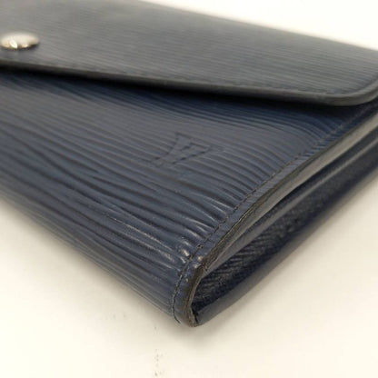 Louis Vuitton Long Foldable Wallet Portefeuille Sarah Epi in Indigo Blue M61726