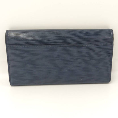 Louis Vuitton Long Foldable Wallet Portefeuille Sarah Epi in Indigo Blue M61726