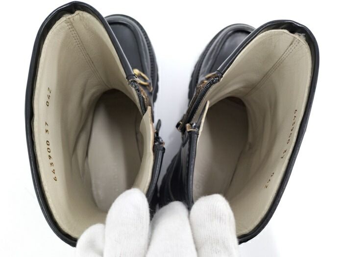 Gucci Horsebit Boots Leather Black Size 37 643900