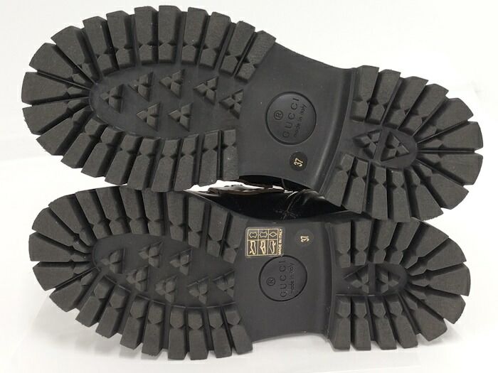 Gucci Horsebit Boots Leather Black Size 37 643900