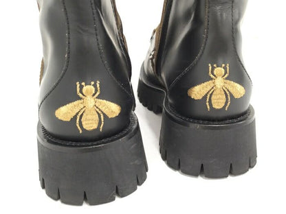 Gucci Horsebit Boots Leather Black Size 37 643900