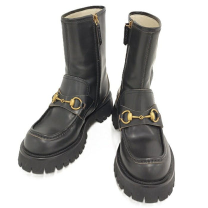 Gucci Horsebit Boots Leather Black Size 37 643900