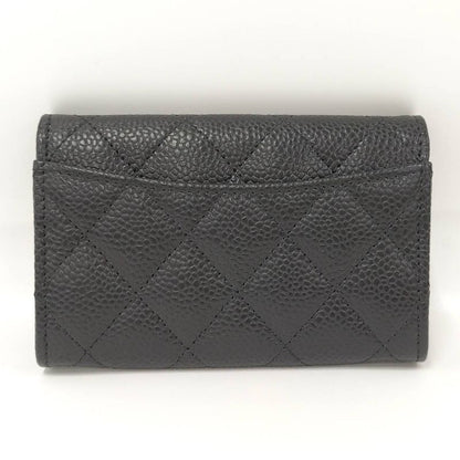 Chanel Matelasse Classic Flap Card Case Leather Black Ap0214