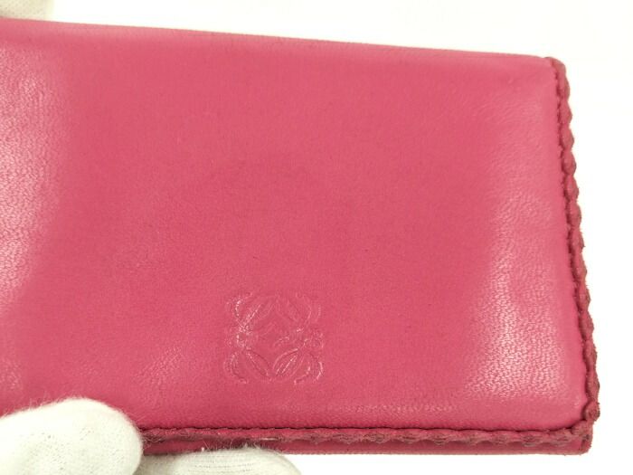 Loewe Card Case Leather Pink
