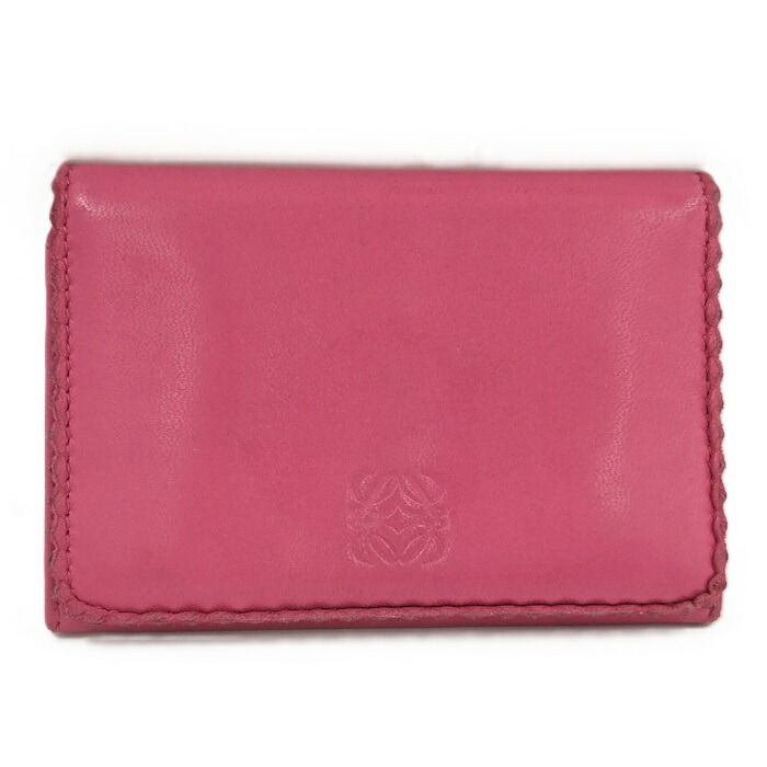 Loewe Card Case Leather Pink