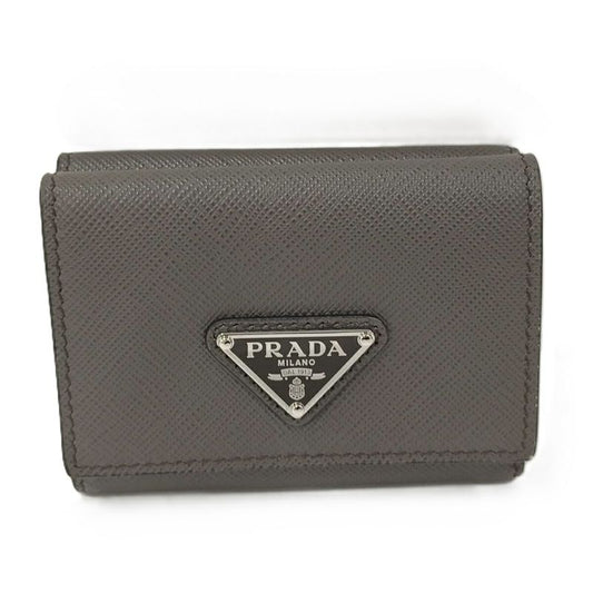 Prada Trifold Wallet Saffiano Leather Graige 2mh042
