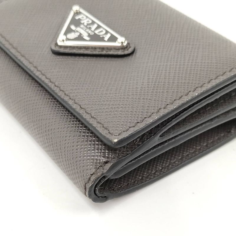Prada Trifold Wallet Saffiano Leather Graige 2mh042