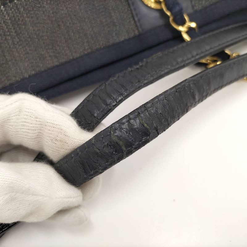 Chanel Deauville MM Tote Bag Denim Blue