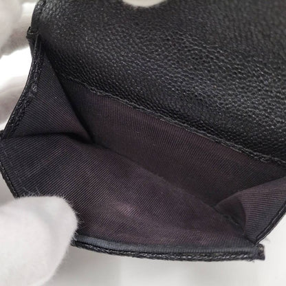 Chanel Trifold Compact Wallet Boy Chanel Leather Black