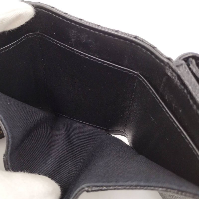 Chanel Trifold Compact Wallet Boy Chanel Leather Black