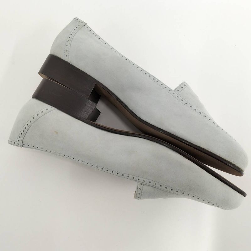 Chanel Loafer Coco Mark Suede Size 36 Light Blue