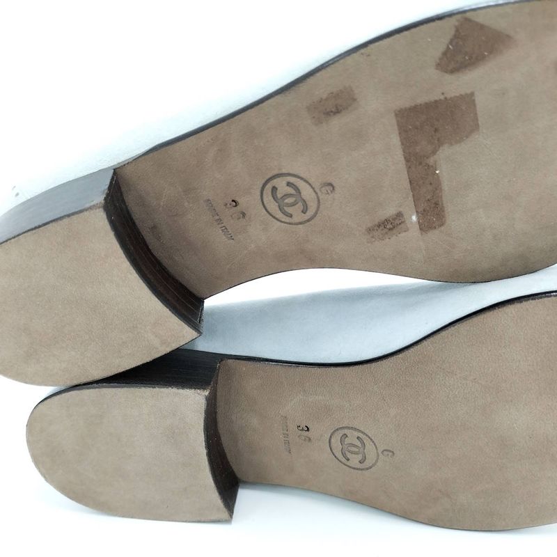 Chanel Loafer Coco Mark Suede Size 36 Light Blue