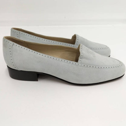 Chanel Loafer Coco Mark Suede Size 36 Light Blue