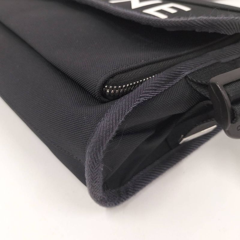 Celine Messenger Body Cross Bag Shoulder Bag Canvas Black 110062dmt