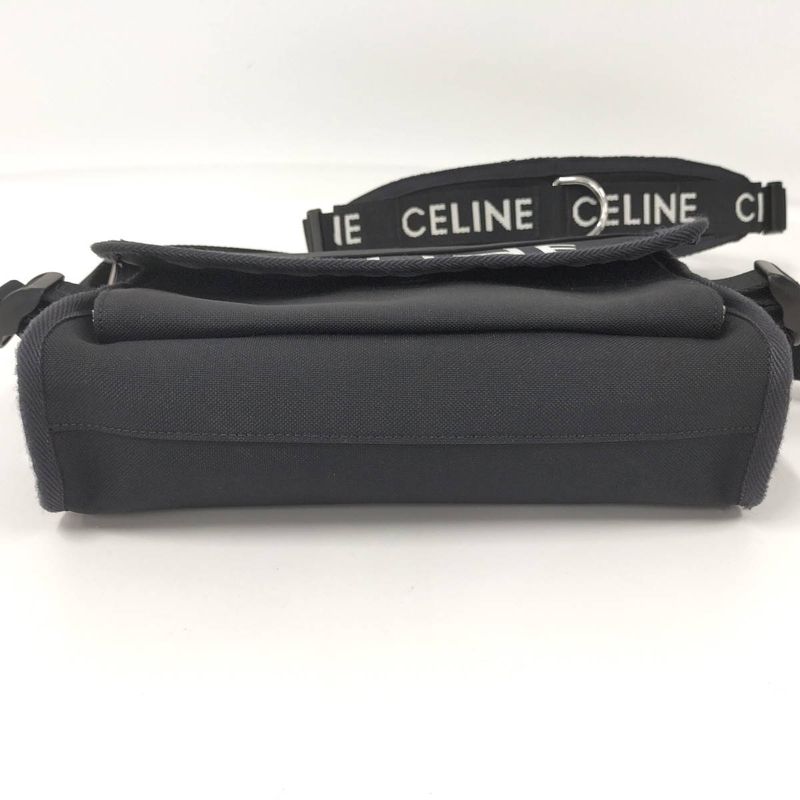 Celine Messenger Body Cross Bag Shoulder Bag Canvas Black 110062dmt
