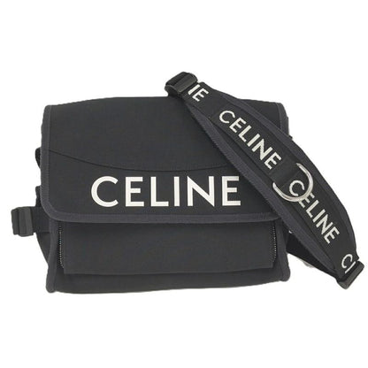 Celine Messenger Body Cross Bag Shoulder Bag Canvas Black 110062dmt