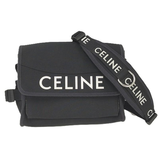 Celine Messenger Body Cross Bag Shoulder Bag Canvas Black 110062dmt