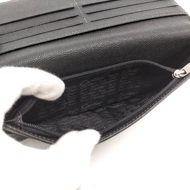 Cartier Bifold Wallet Santos de Cartier Leather Black L300769