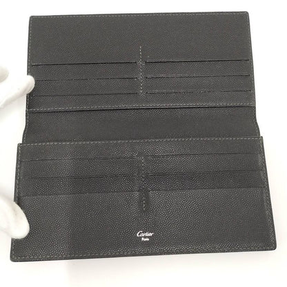Cartier Bifold Wallet Santos de Cartier Leather Black L300769