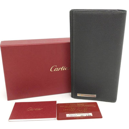 Cartier Bifold Wallet Santos de Cartier Leather Black L300769