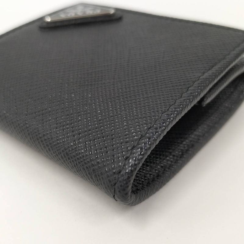 Prada Coin Case Saffiano Leather Black 2mm (0.08in)935