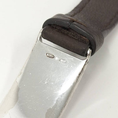 Bottega Veneta Bracelet Leather Sv925 Silver 925 Brown Silver