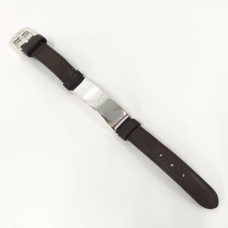 Bottega Veneta Bracelet Leather Sv925 Silver 925 Brown Silver