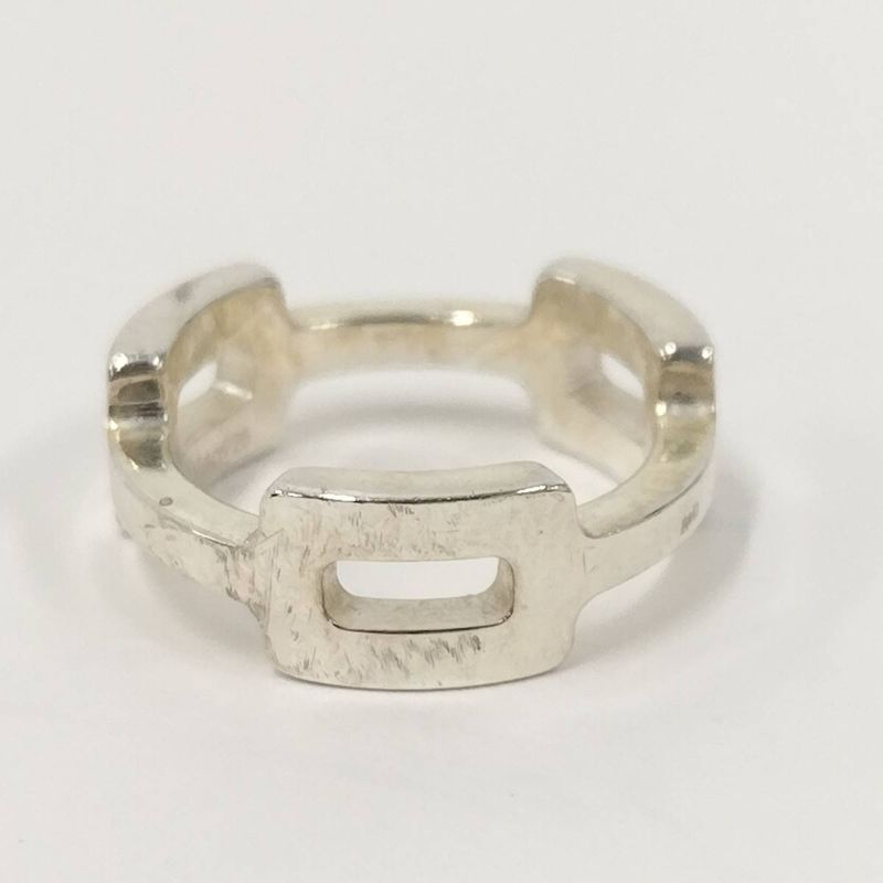 Hermes Silver Ring H Motif Sv925 Size 47