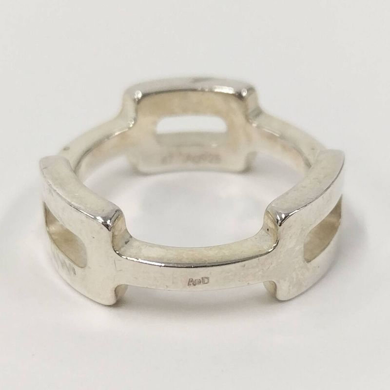 Hermes Silver Ring H Motif Sv925 Size 47