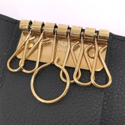 Saint Laurent Paris 6-Ring Key Case Leather Green