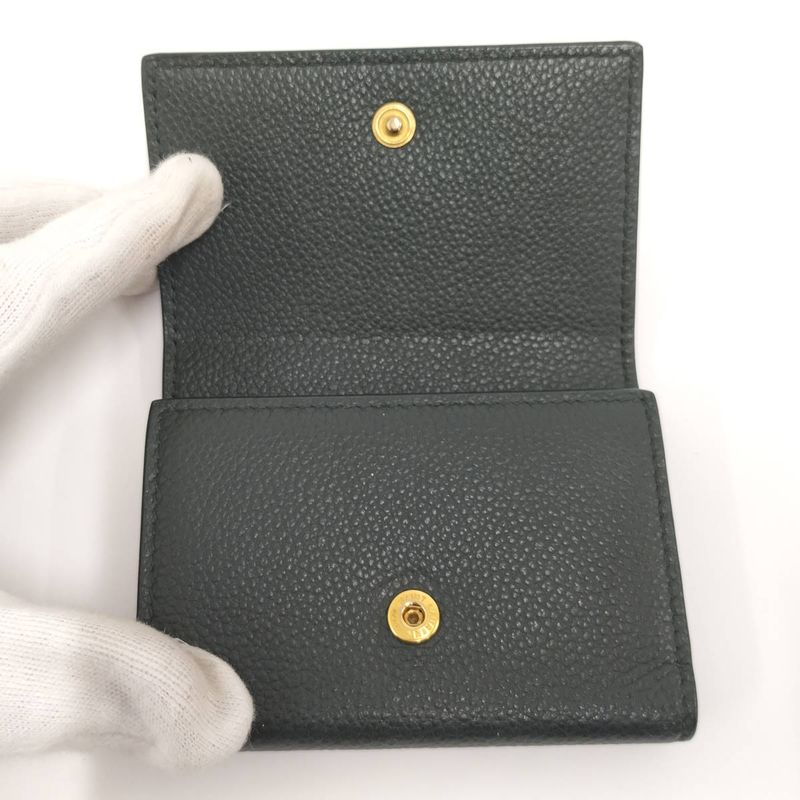 Saint Laurent Paris 6-Ring Key Case Leather Green