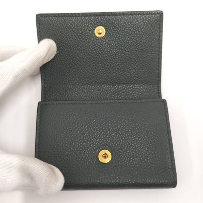 Saint Laurent Paris 6-Ring Key Case Leather Green